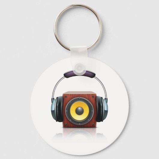 Lautsprecher und Kopfhörer Schlüsselanhänger (Rückseite)