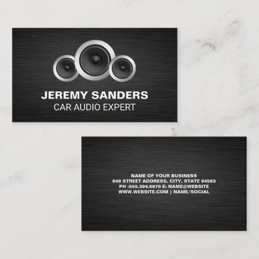 Lautsprecher Visitenkarte (Vorne/Hinten)