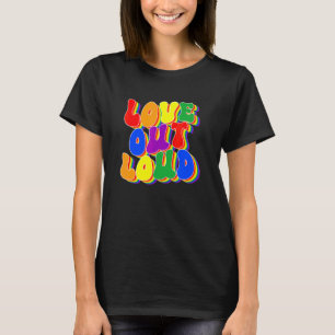 Lautstarker Stolz LGBTQ Stolz Sag Gay Stolz Regen T-Shirt