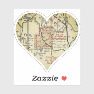 Lava Beds National Monument Map Aufkleber