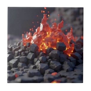 Lava-Blöcke Fliese