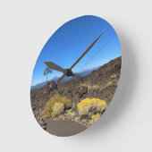 Lava Butte Trail, OR Runde Wanduhr (Winkel)