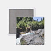 Lava Canyon Wasserfall Foto Magnet (Vorderseite/Rückseite)