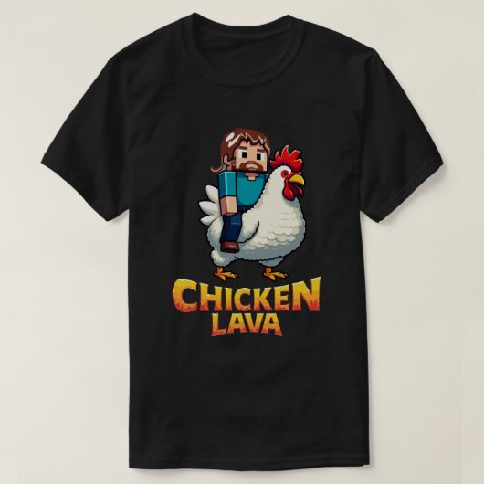 Lava Chicken Miner Meme Gaming T-Shirt für Coole K (Design vorne)