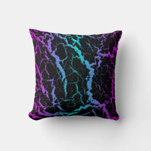 Lava (Cracks) - rosa/Cyan Kissen