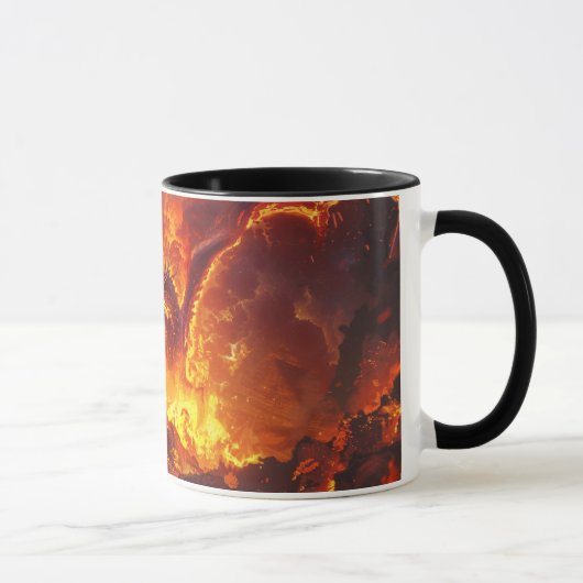 Lava-Drache 11oz Keramik-Tasse Tasse (Rechts)