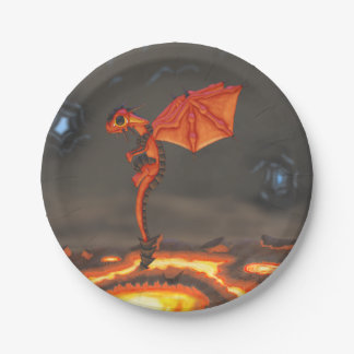 Lava-Drache Pappteller
