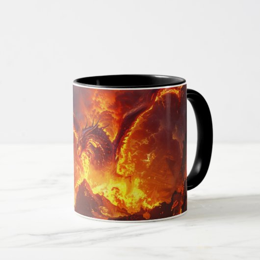 Lava Dragon 11oz Ceramic Mug Tasse (VorderseiteRechts)