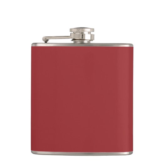 Lava Falls Red Solid Color Print, Burgundy Flachmann (Vorderseite)