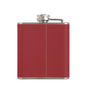 Lava Falls Red Solid Color Print, Burgundy Flachmann (Rückseite)