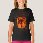 Lava-Feuer-Wolf T-Shirt (Vorderseite)
