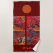 "Lava Flow" Badetuch individuell angepasst (Vorderseite)