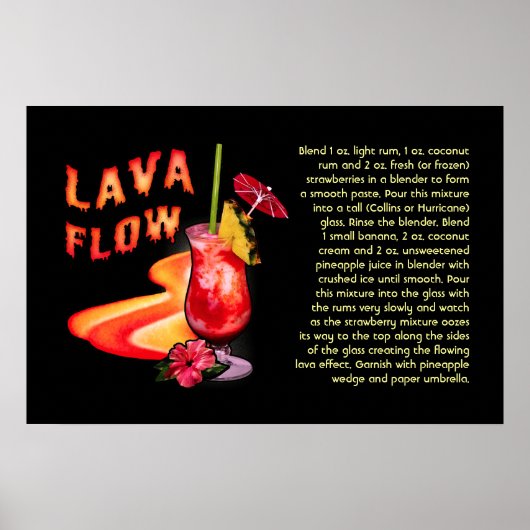 Lava Flow Rezept Poster (Vorne)