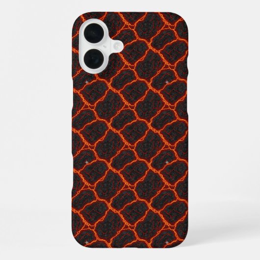 Lava Flow Seamless Pattern iPhone Hülle (Rückseite)