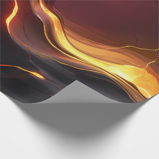 Lava Flow Volcanic Geschenkpapier (Ecke)