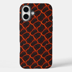 Lava-Fluss nahtloses Muster iPhone 16 Plus Hülle