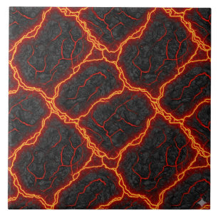 Lava-Fluss Nahtloses Muster Fliese