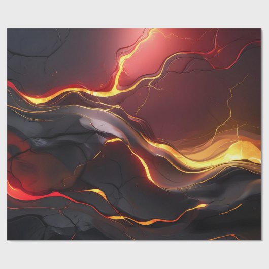 Lava-Fluss Vulkan Geschenkpapier (Flach)