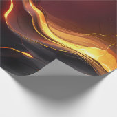 Lava-Fluss Vulkan Geschenkpapier (Ecke)