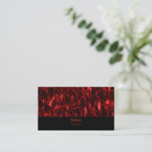 Lava Fraktal Business Card, Red Visitenkarte (Stehend Vorderseite)