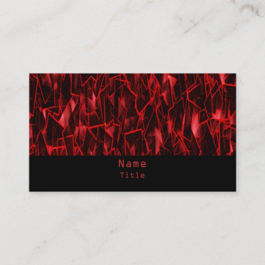 Lava Fraktal Business Card, Red Visitenkarte (Vorderseite)