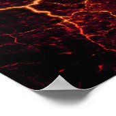 Lava gebrochenes Hintergrundfeuer Poster (Ecke)