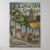 Lava Hot Springs, Idaho - Große Letter Scenes Poster (Vorne)