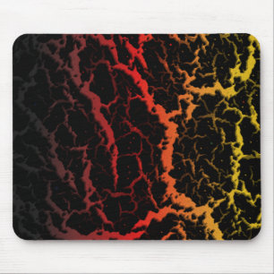 Lava im Crackraum - Schwarz/Rot/Gold Mousepad