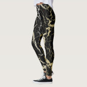 Lava im Crackraum - weiß/Gold Leggings (Links)