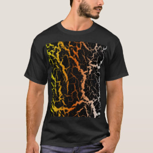 Lava im gebrochenen Raum - Gelb/orange/weiß T-Shirt