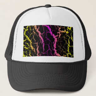 Lava im Raster - Gelb/Rosa Truckerkappe