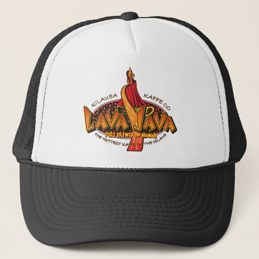 LAVA-JAVA-Coffee Circle Design Truckerkappe (Vorderseite)