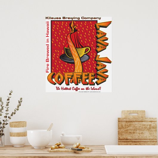 Lava Java Hawaiian Coffee Poster (Küche)