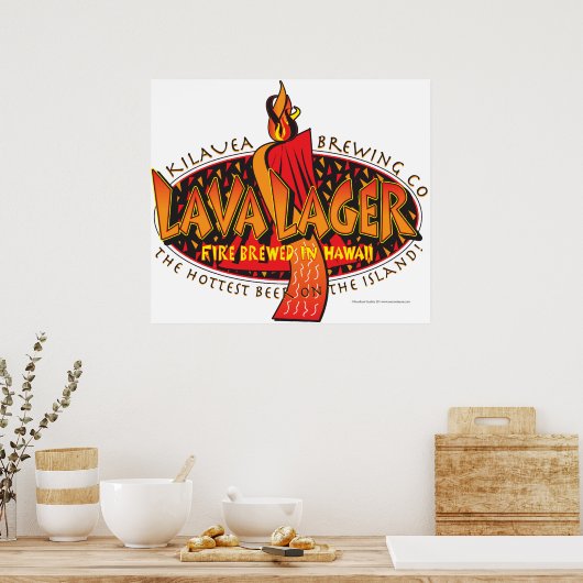 Lava Lager Hawaiian Ber Poster (Küche)