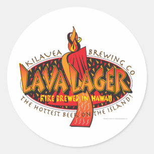 Lava Lager Hawaiian Ber Runder Aufkleber