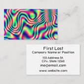 Lava Lamp Akrylpour Effekt in rosa Lila Cyan Visitenkarte (Vorne/Hinten)