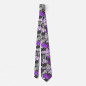 Lava Lamp Floral Retro zweiseitig Krawatte (Rückseite)