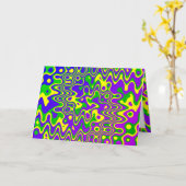 [Lava Lamp] Op-Art Wirbel & Dots Jeden Anlaß Karte (Gelbe Blume)