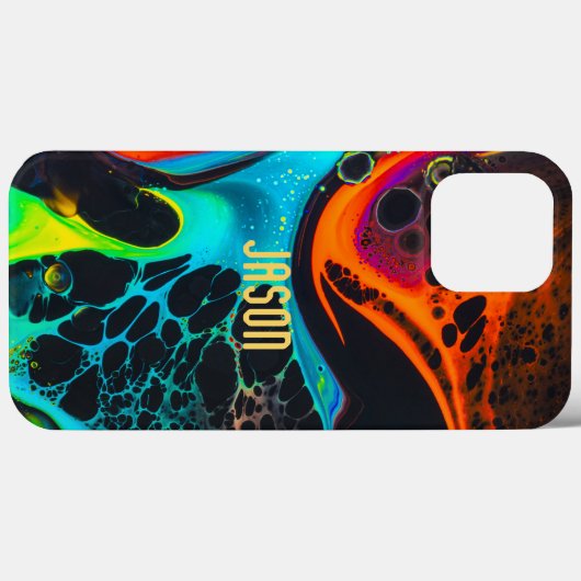 Lava Lamp Orange Aqua Custom Case-Mate iPhone Case (Rückseite (Horizontal))