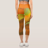 Lava Lamp, Orange und Yellows Capri Leggings (Rückseite)