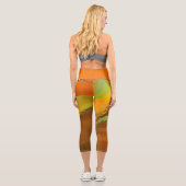 Lava Lamp, Orange und Yellows Capri Leggings (Rückseite)
