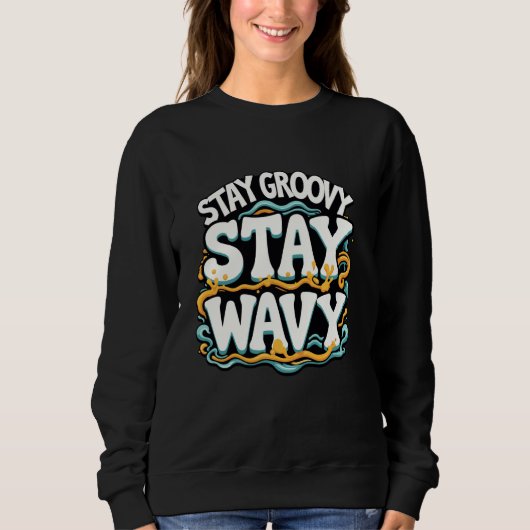Lava-Lampe Retro-Ästhetik psychedelische groovy Vi Sweatshirt (Vorderseite)