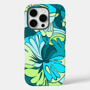 Lava-Lampe Retro-Psychedelische Blumen iPhone 16 Pro Hülle