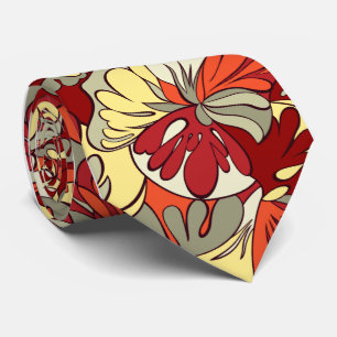 Lava-Lampe Retro Single-Mit Blumenside gedruckt Krawatte