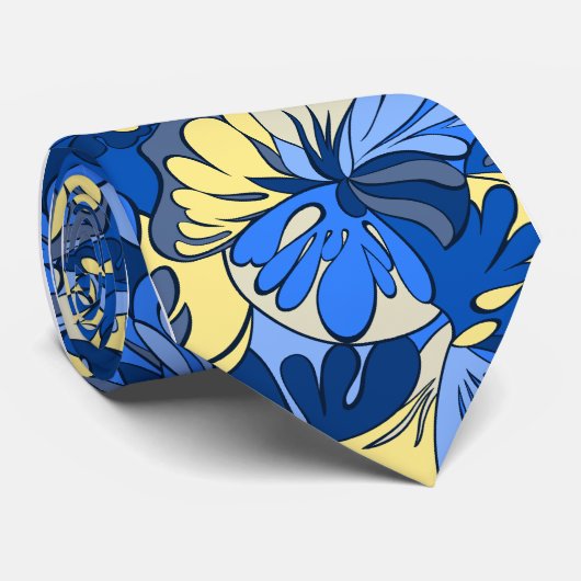 Lava-Lampe Retro Single-Mit Blumenside gedruckt Krawatte (Gerollt)