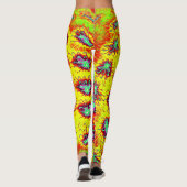 Lava Leggings – Molten Fire Abstract Pattern (Rückseite)