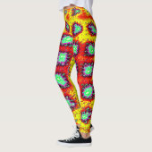 Lava Leggings – Molten Fire Abstract Pattern (Links)