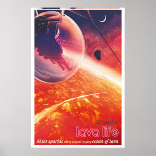 Lava Life NASA Weltraum-Reiseplakatdruck Sterne Poster