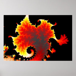 Lava-Meer - Fraktal-Plakat Poster