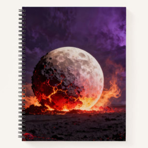Lava-Mond-Notizbuch Notizblock